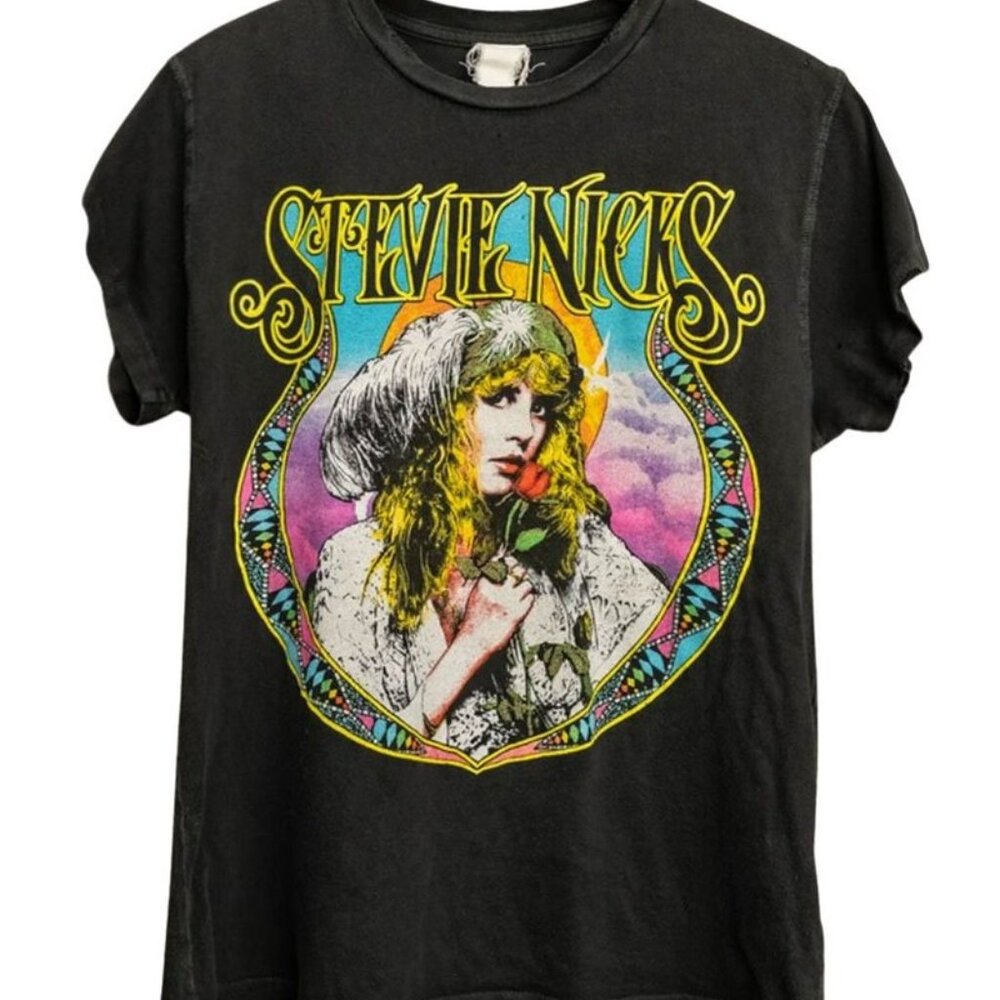 MADEWORN Stevie Nicks Crew Tee in Coal